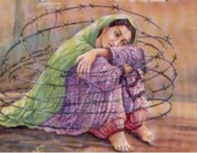 Pakistani-woman-barbed-wire